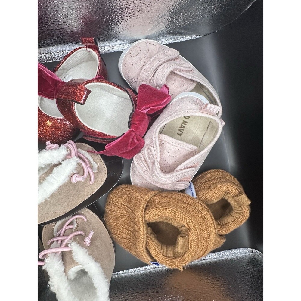 Baby Girl Shoe Lot Dress Shoes Soft Sole Booties Bundle Assorted Sizes